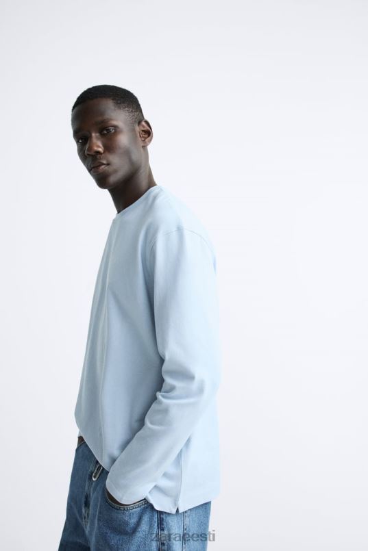 Zara raskekaalu t-särk mehed helesinine Riietus 42F0H1211