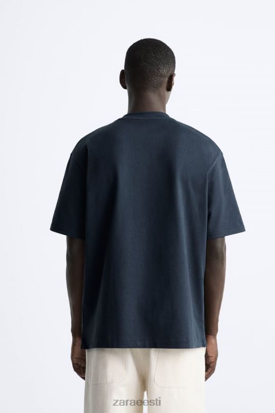 Zara raskekaalu t-särk mehed mereväe sinine Riietus 42F0H1210