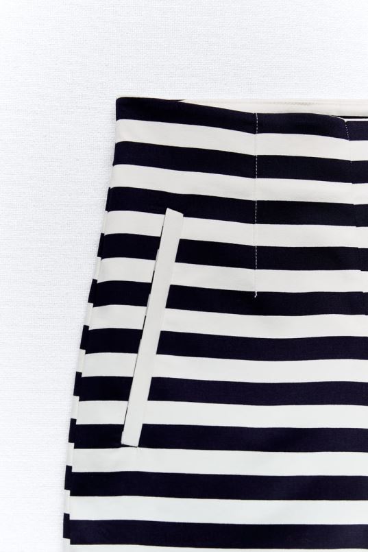 Zara kõrge vöökohaga lühikesed püksid naised triibuline Riietus 42F0H554