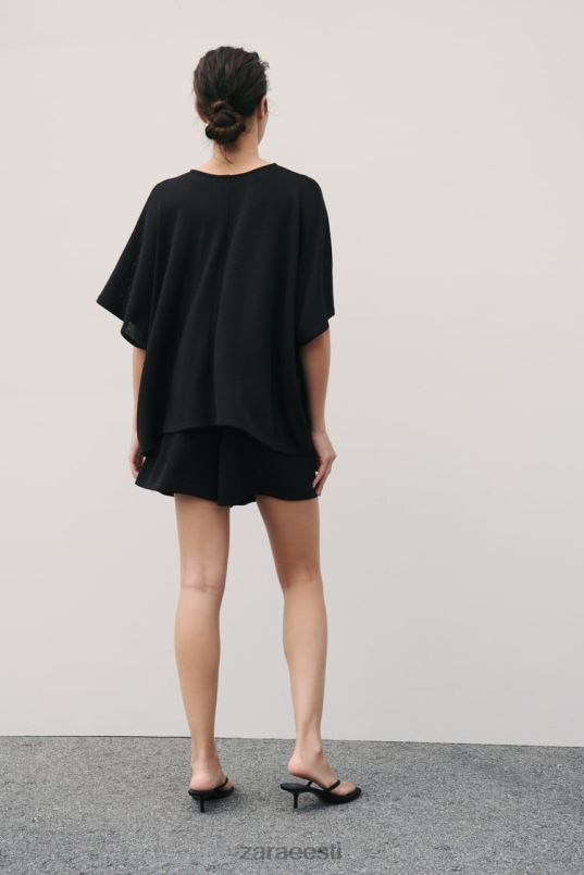 Zara koo lühikesed püksid naised must Riietus 42F0H606