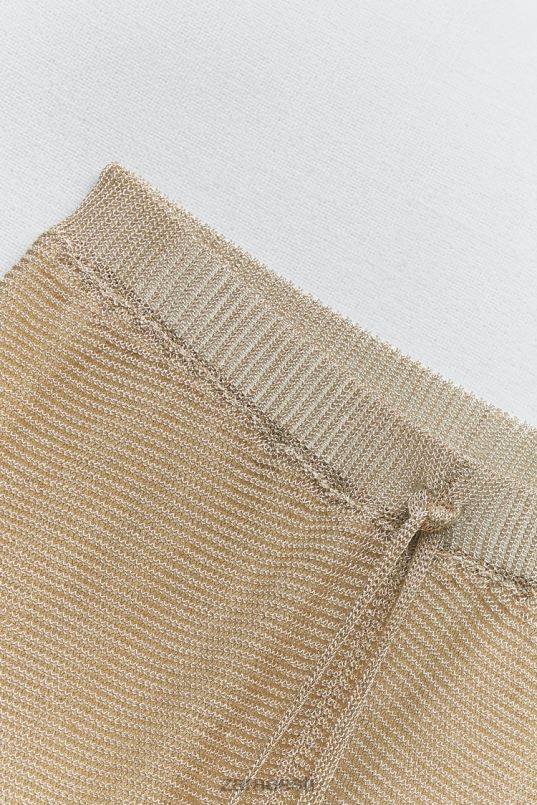Zara koo metallniidiga lühikesed püksid naised kuldne Riietus 42F0H618