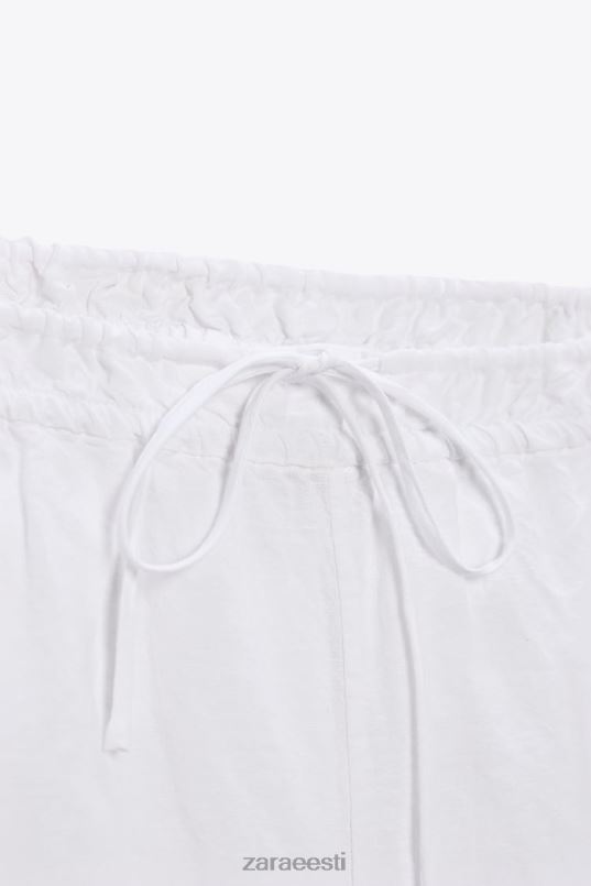 Zara linasegu cargo lühikesed püksid naised valge Riietus 42F0H540