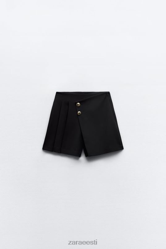 Zara nööpidega poolitatud seelik naised must Riietus 42F0H582