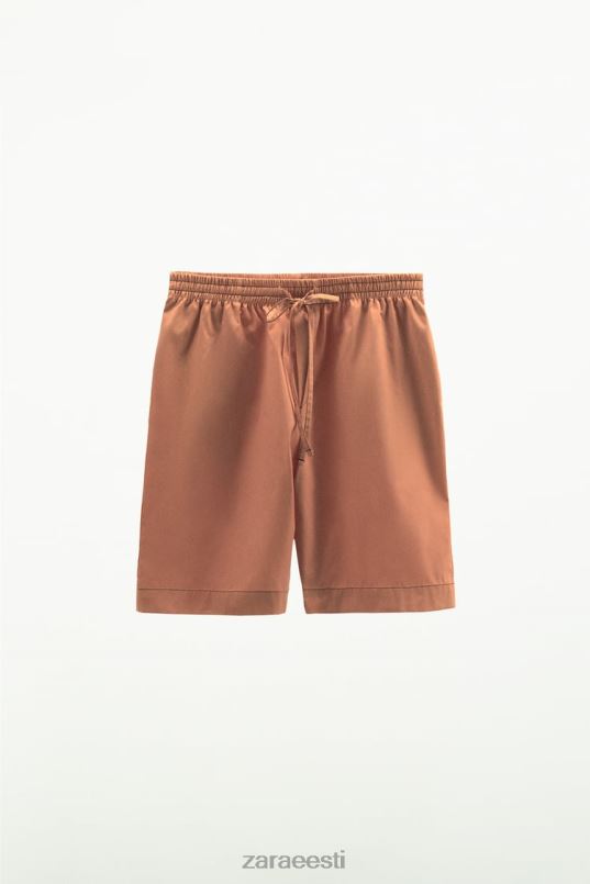 Zara pestud popliinpüksid naised savi Riietus 42F0H591