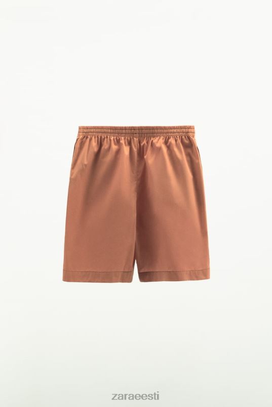 Zara pestud popliinpüksid naised savi Riietus 42F0H591