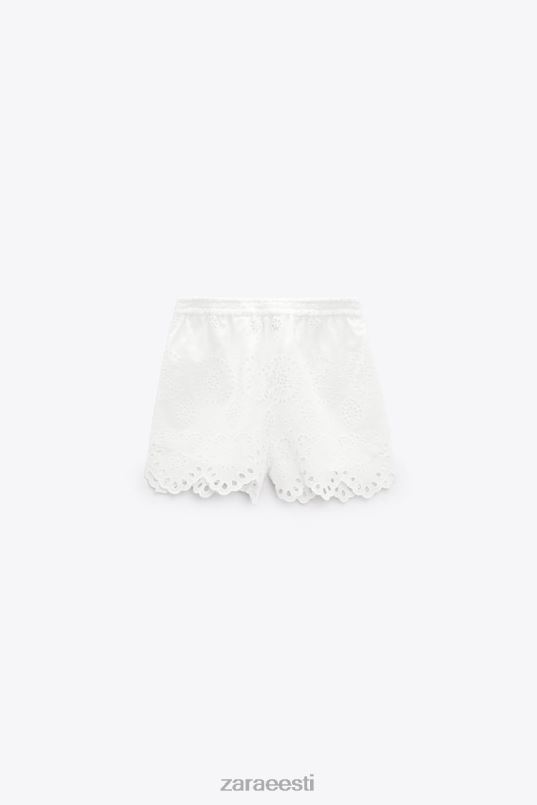 Zara tikitud aasaga lühikesed püksid naised austri valge Riietus 42F0H593