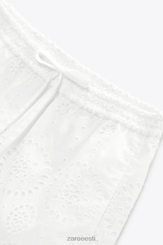 Zara tikitud aasaga lühikesed püksid naised austri valge Riietus 42F0H593