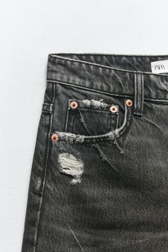 Zara trf lahtised teksapüksid naised antratsiithall Riietus 42F0H558