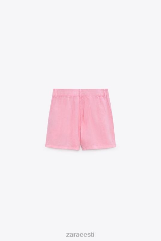Zara vööaasaga linased lühikesed püksid naised närimiskumm Riietus 42F0H607