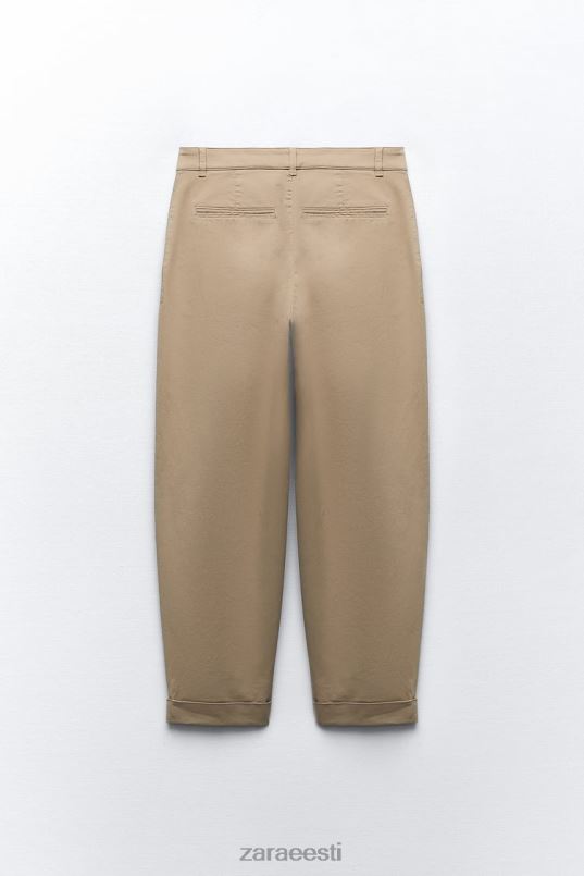 Zara chino püksid naised keskmine kaamel Riietus 42F0H499