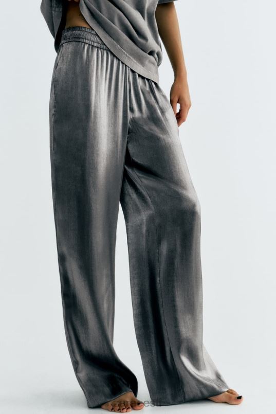 Zara fooliumist püksid naised hõbedane Riietus 42F0H938