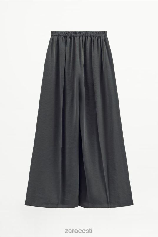 Zara laiad plisseeritud püksid naised hall Riietus 42F0H832