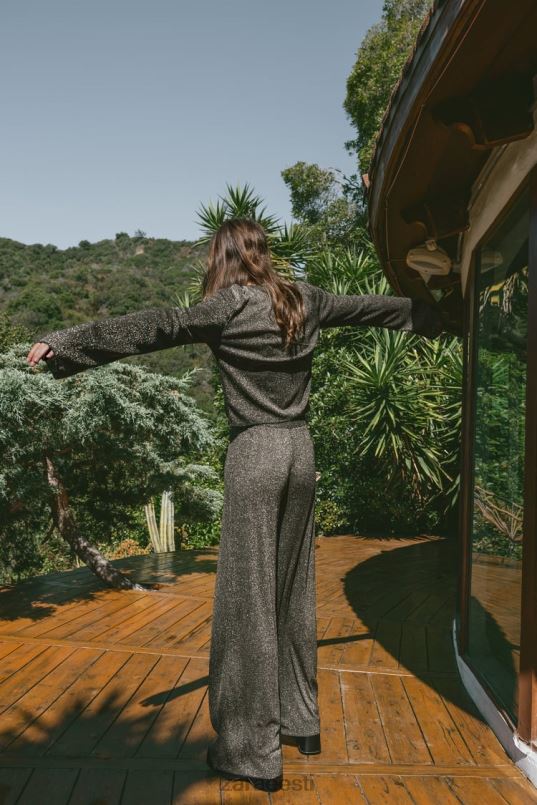 Zara metallniidiga püksid naised kullast Riietus 42F0H490