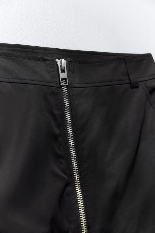 Zara nailonist skort naised must Riietus 42F0H495