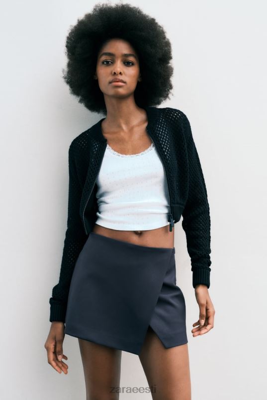 Zara asümmeetriline skort naised bensiin sinine Riietus 42F0H528