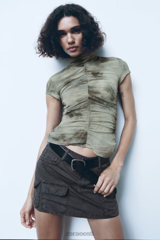 Zara cargo mini seelik naised hall Riietus 42F0H646