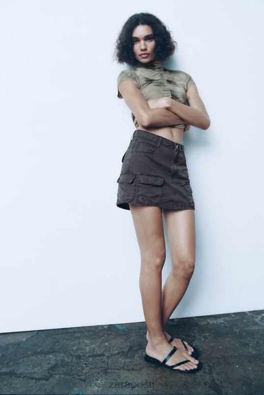 Zara cargo mini seelik naised hall Riietus 42F0H646