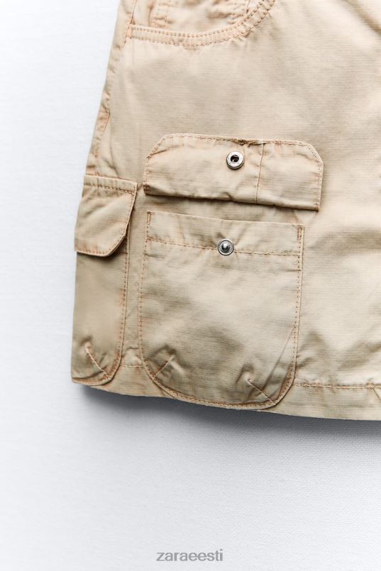 Zara cargo mini seelik naised kerge kaamel Riietus 42F0H680