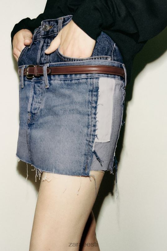 Zara denim zw miniseelik naised sinine Riietus 42F0H715