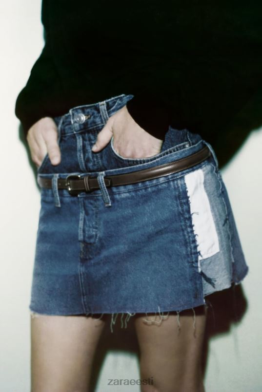 Zara denim zw miniseelik naised sinine Riietus 42F0H715