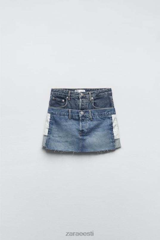 Zara denim zw miniseelik naised sinine Riietus 42F0H715