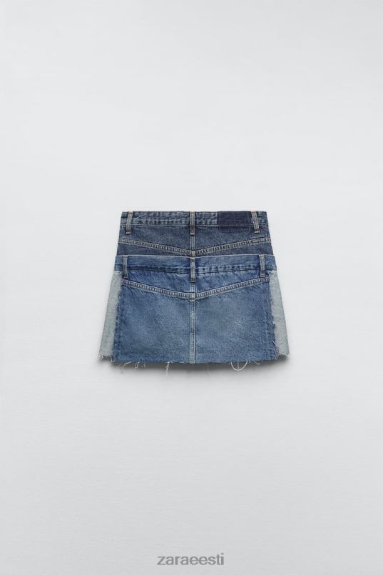 Zara denim zw miniseelik naised sinine Riietus 42F0H715