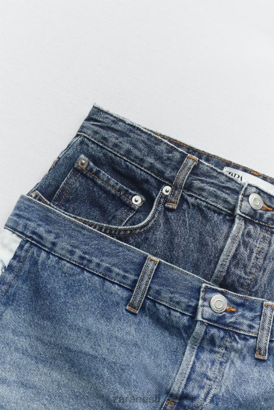 Zara denim zw miniseelik naised sinine Riietus 42F0H715
