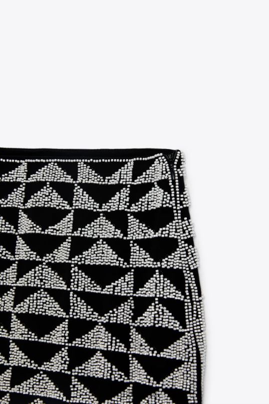 Zara helmestega miniseelik naised must valge Riietus 42F0H712