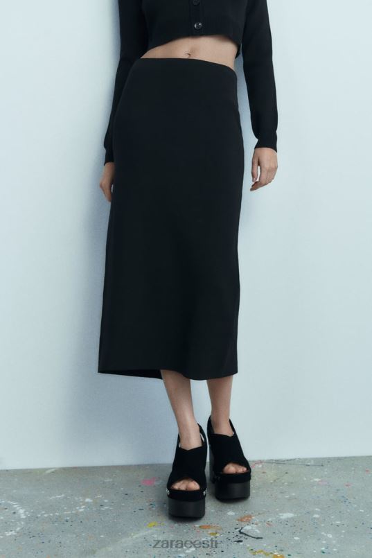 Zara koo midi seelik naised must Riietus 42F0H644