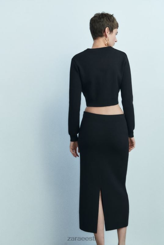 Zara koo midi seelik naised must Riietus 42F0H644