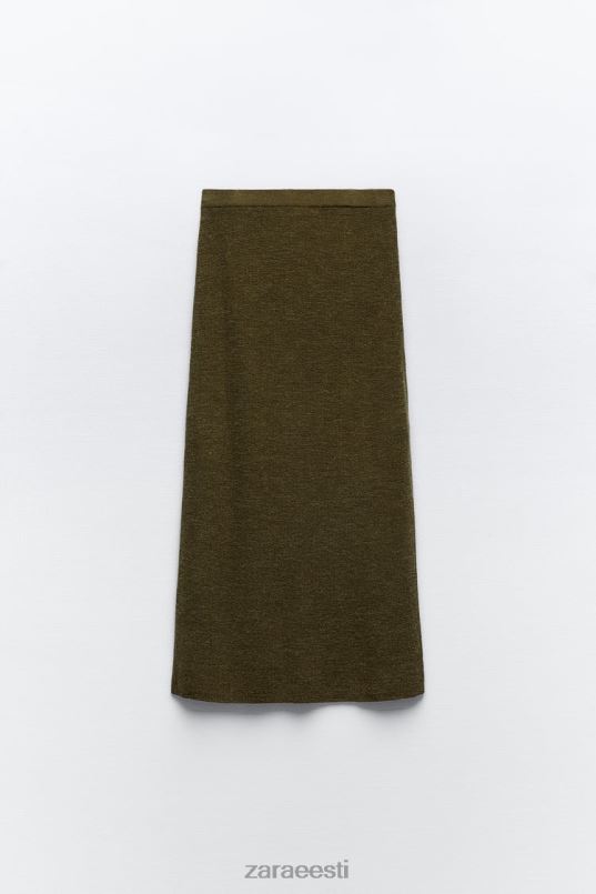 Zara koo midi seelik naised tume oliiv Riietus 42F0H641