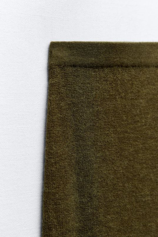 Zara koo midi seelik naised tume oliiv Riietus 42F0H641