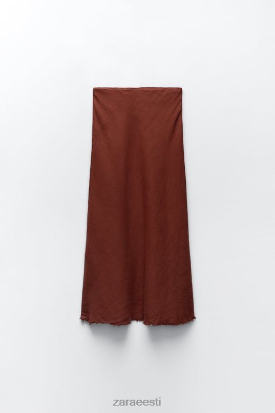 Zara kulunud linane seelik naised telliskivi Riietus 42F0H707