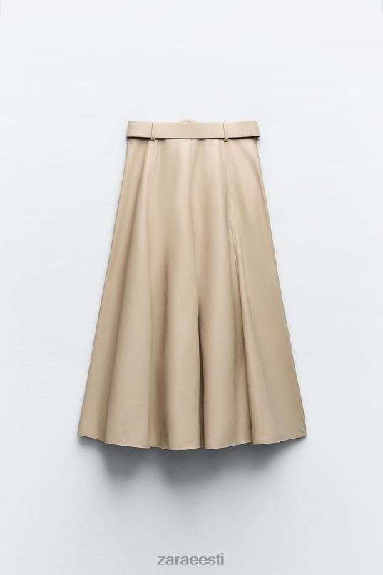 Zara kunstnahast midi seelik naised liiv Riietus 42F0H638