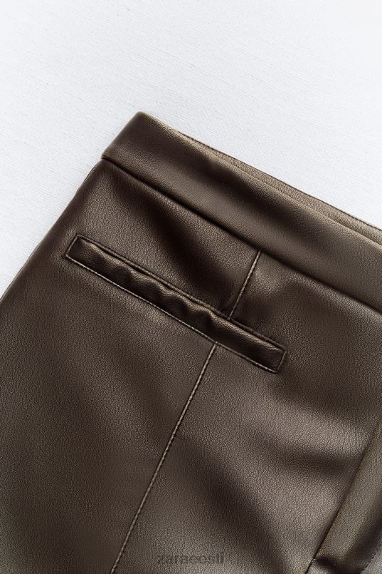 Zara kunstnahast taskuseelik naised süsi Riietus 42F0H647