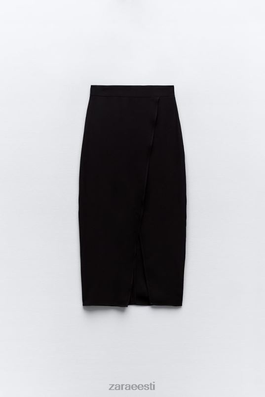 Zara lõhikuga midiseelik naised must Riietus 42F0H651