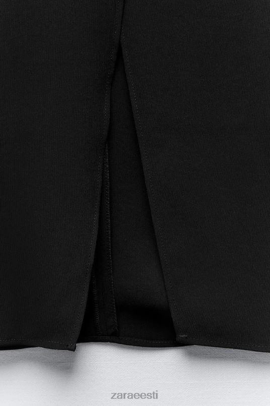 Zara lõhikuga midiseelik naised must Riietus 42F0H651