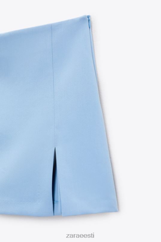Zara lõhikuga skort naised helesinine Riietus 42F0H536