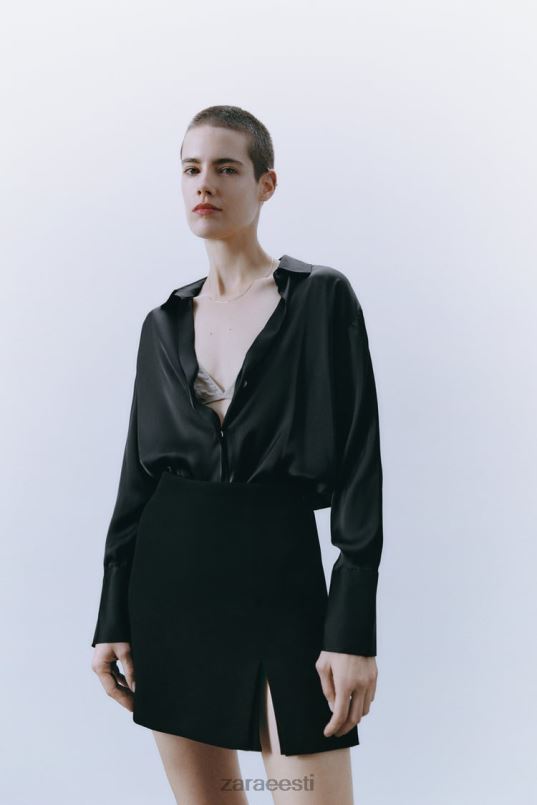 Zara lõhikuga skort naised must Riietus 42F0H598