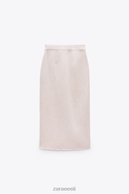 Zara linasegust midi cargo seelik naised ekru Riietus 42F0H713