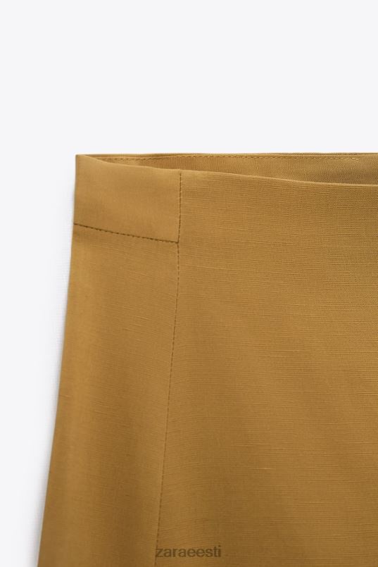 Zara linasegust midiseelik naised oliiviroheline Riietus 42F0H666