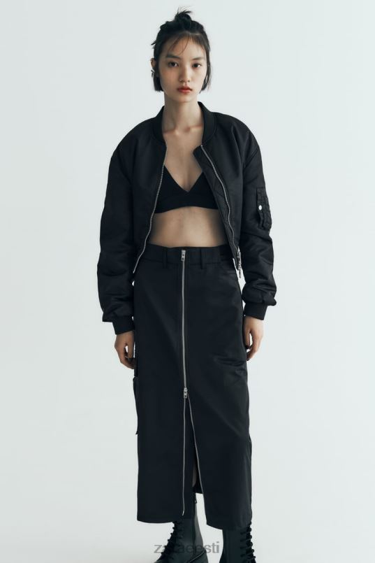 Zara lukuga nailonist seelik naised must Riietus 42F0H634