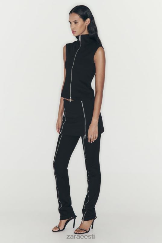 Zara lukuga skort naised must Riietus 42F0H550