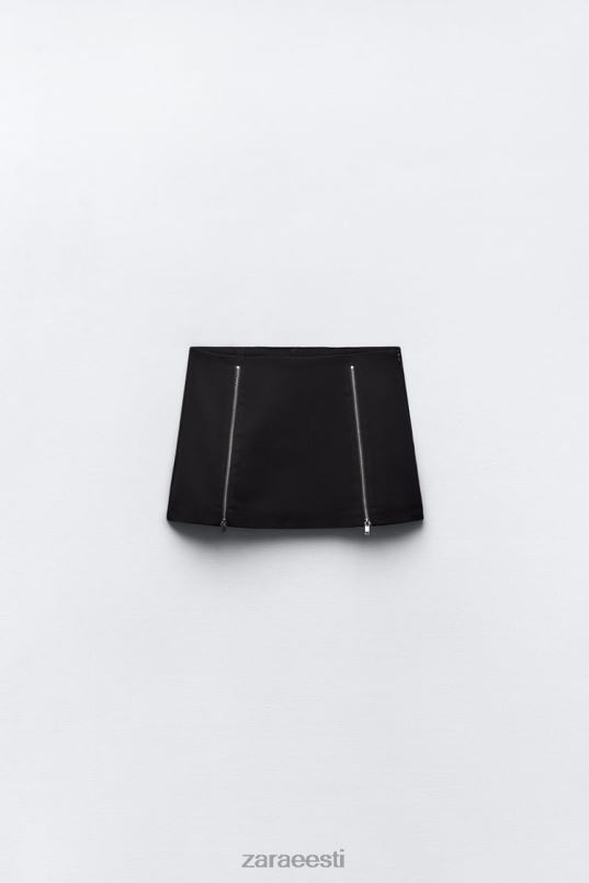 Zara lukuga skort naised must Riietus 42F0H550