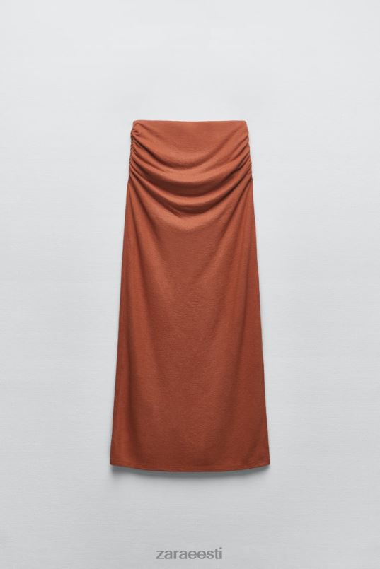 Zara maalähedane pikk seelik naised terrakota Riietus 42F0H723