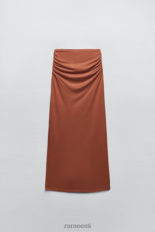 Zara maalähedane pikk seelik naised terrakota Riietus 42F0H723