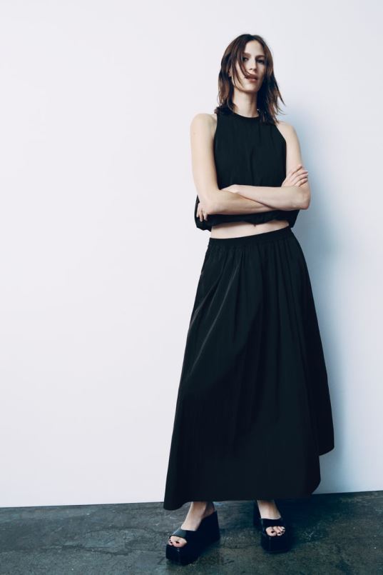 Zara mahukas midi seelik naised must Riietus 42F0H675