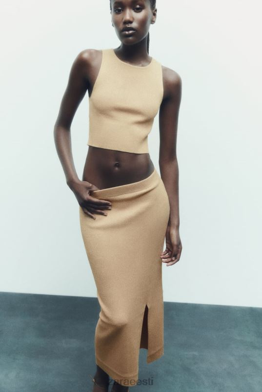 Zara metallist niidiga kootud midiseelik naised kuldne Riietus 42F0H720