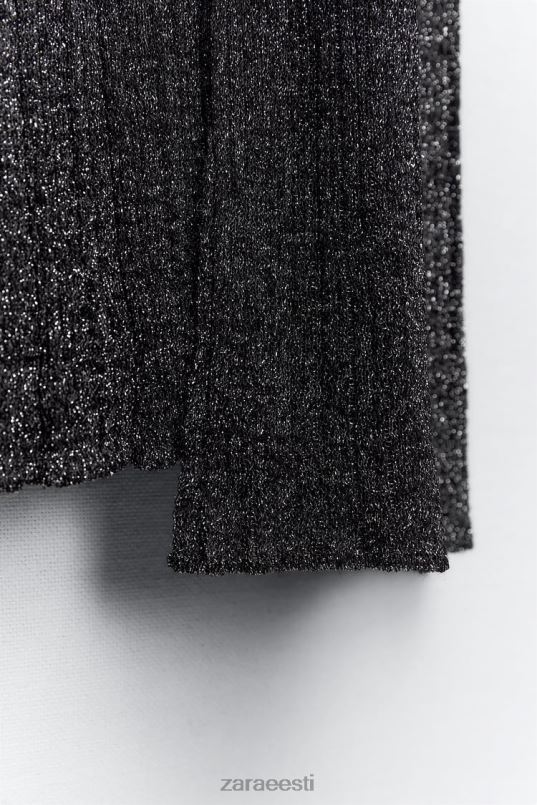 Zara metallist niidiga kootud seelik naised must Riietus 42F0H635