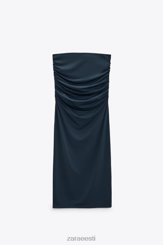 Zara midi seelik kaarega naised pardi sinine Riietus 42F0H705